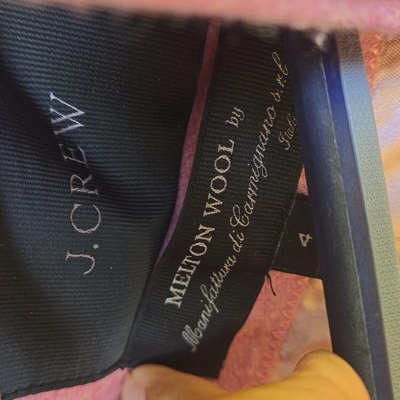 J. Crew Melton Wool Pink Coat Size 4 - Picture 6 of 7